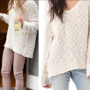 Free People “Songbird”  Ivory Sweater Small
